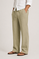 Men's Linen Trousers with Drawstring Waist