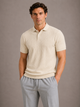 Men's Textured Polo Shirt with Regular Fit