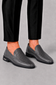 Men's Leather Moccasins with Perforation Detail