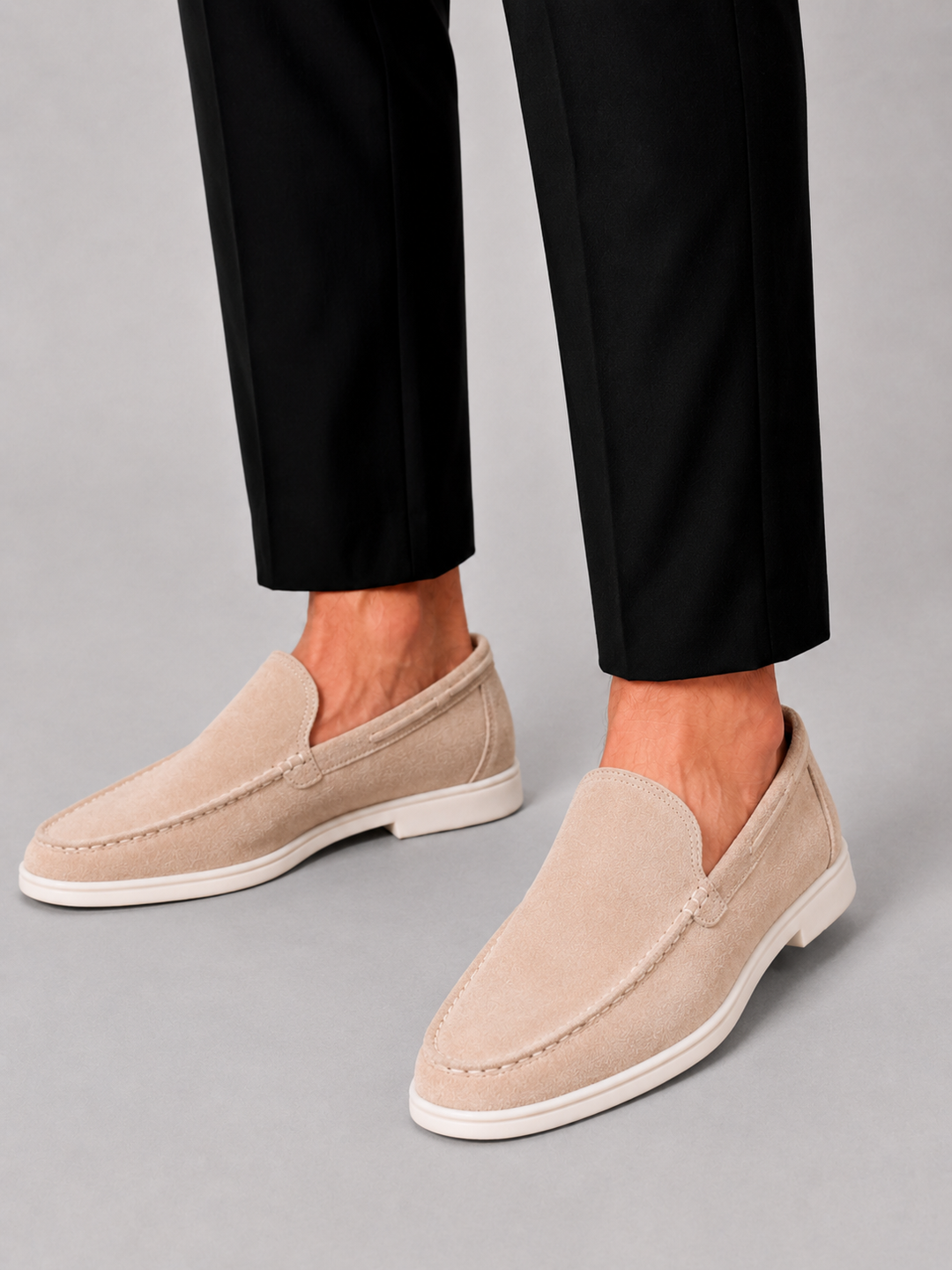 Men's Suede Slip-On Loafers in Wide Fit