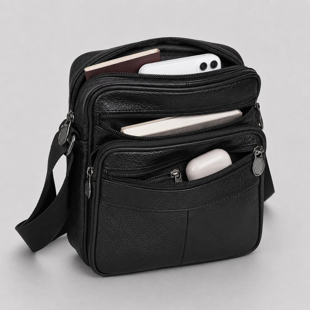 Men's Genuine Leather Shoulder Bag | Noviful