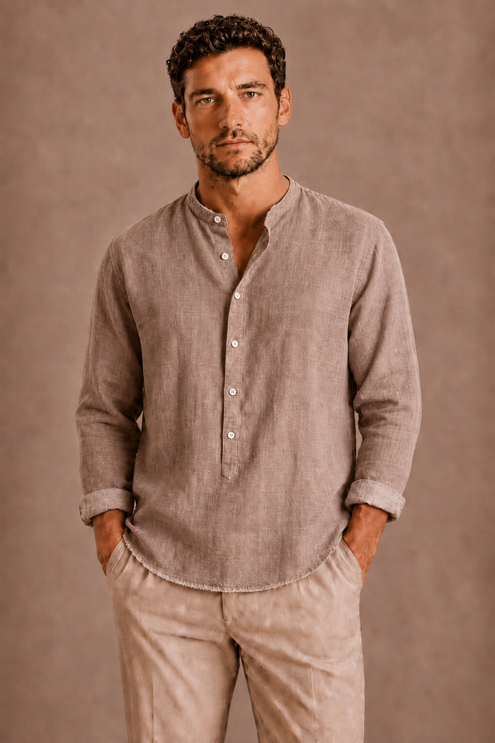 Men's Long-Sleeve Henley Shirt