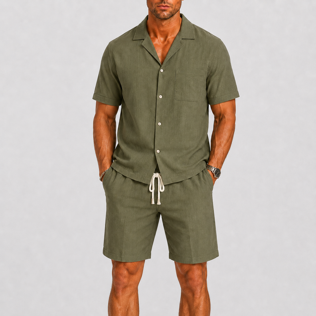 Men's Summer Shirt and Shorts Set