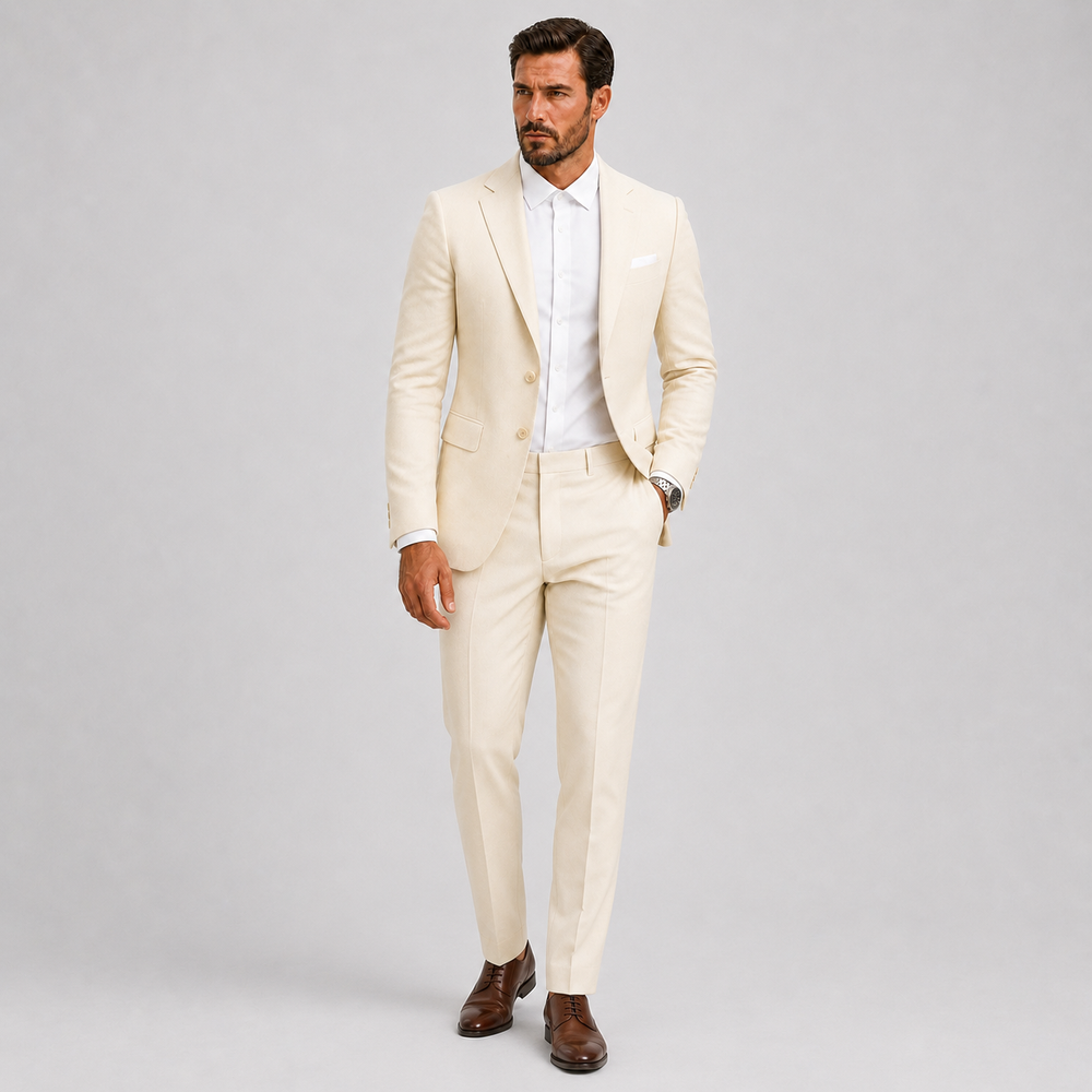 Men's Slim-Fit Suit for Weddings and Smart Occasions