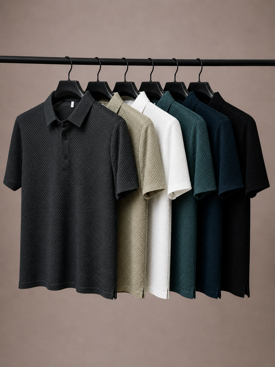 Men's Wrinkle-Resistant Short-Sleeve Polo Shirt