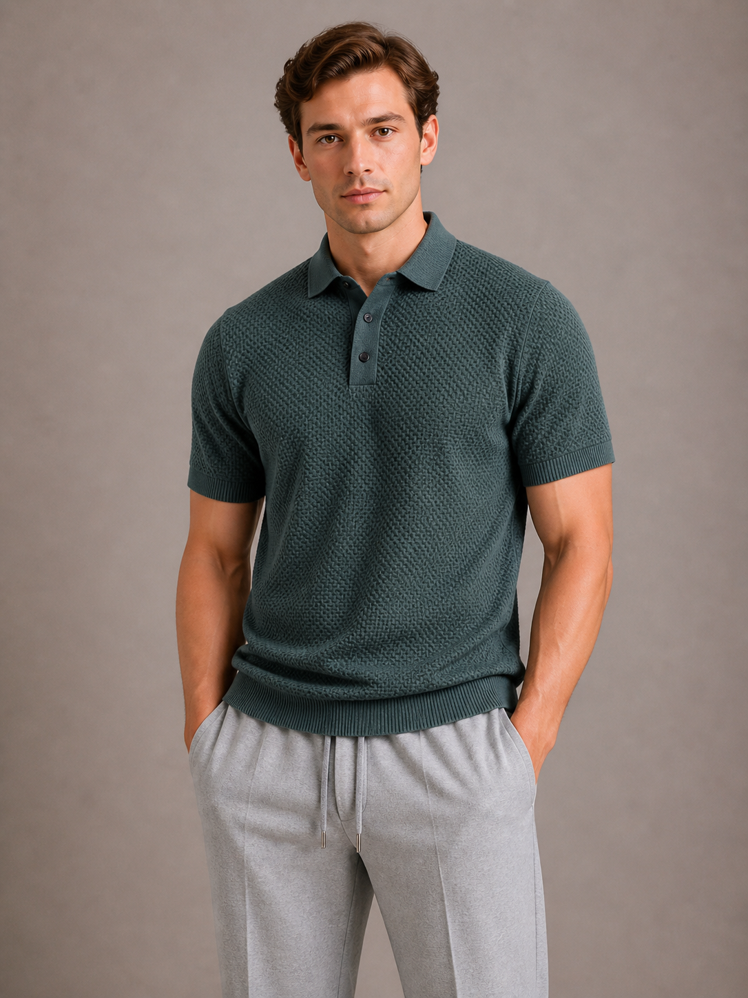 Men's Wrinkle-Resistant Short-Sleeve Polo Shirt