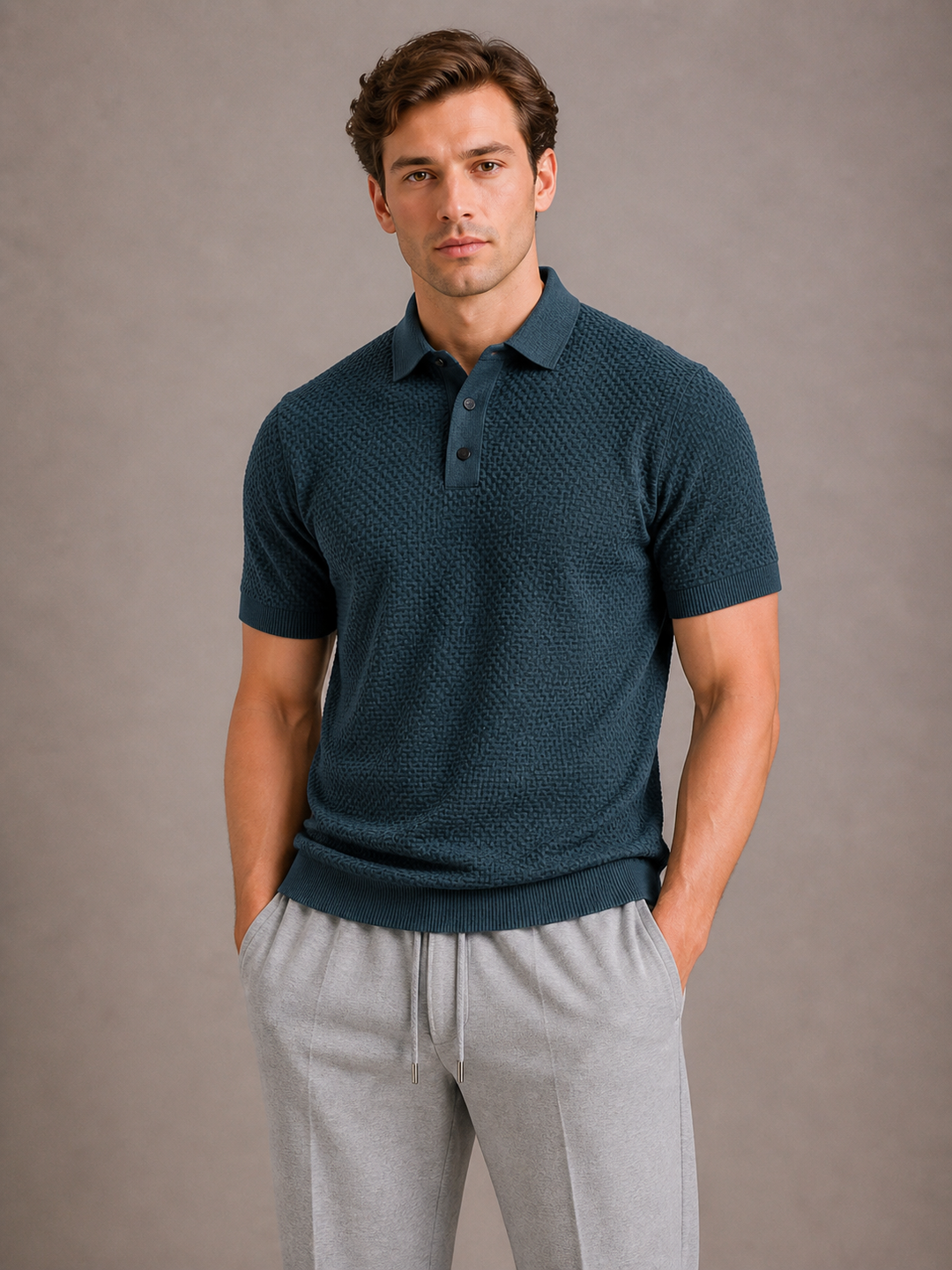 Men's Wrinkle-Resistant Short-Sleeve Polo Shirt