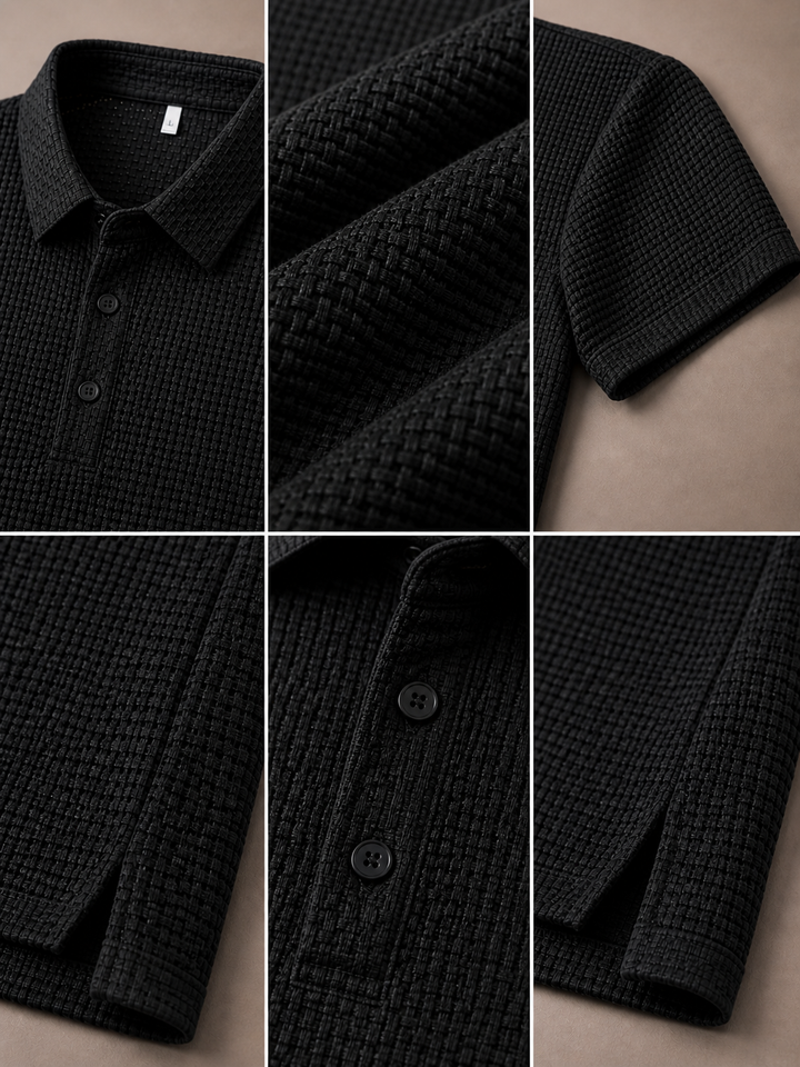 Men's Wrinkle-Resistant Short-Sleeve Polo Shirt