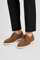 Men's Lace-Up Leather Loafers with Classic Fit