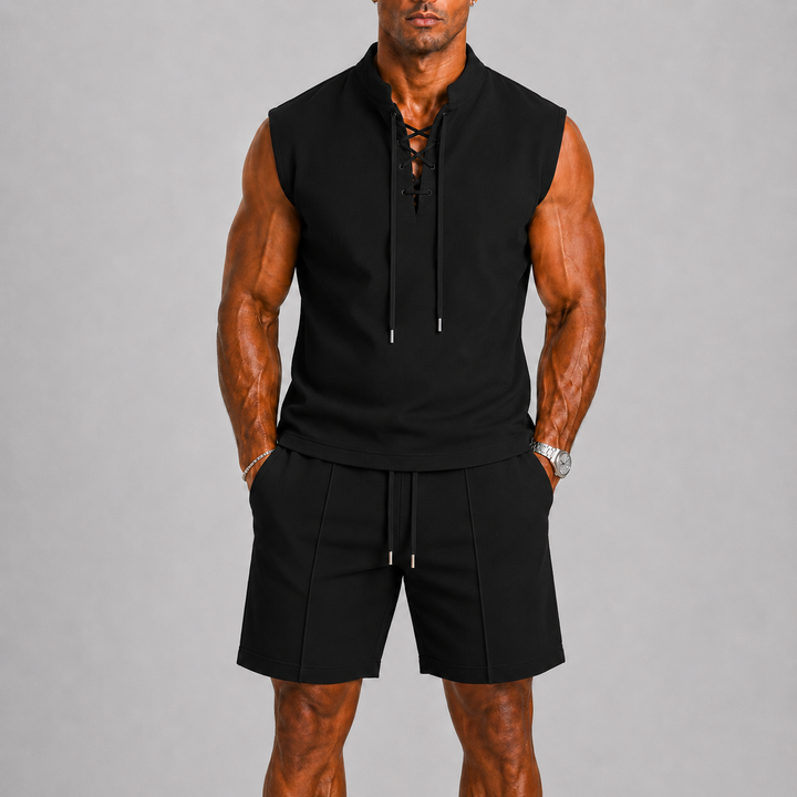 Men's Sleeveless Summer Set with Shorts
