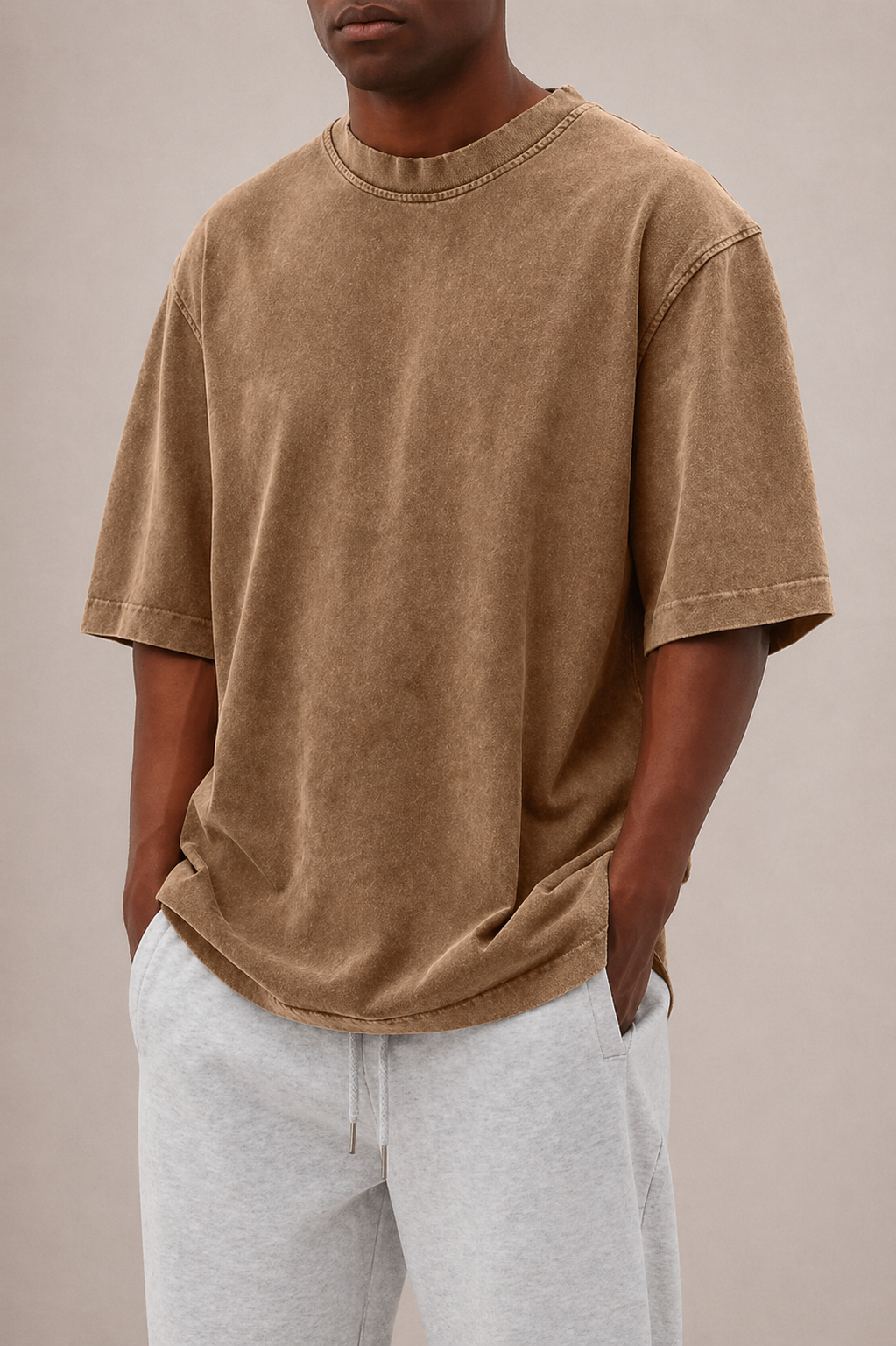 Men's Oversized Cotton T-Shirt with Relaxed Fit