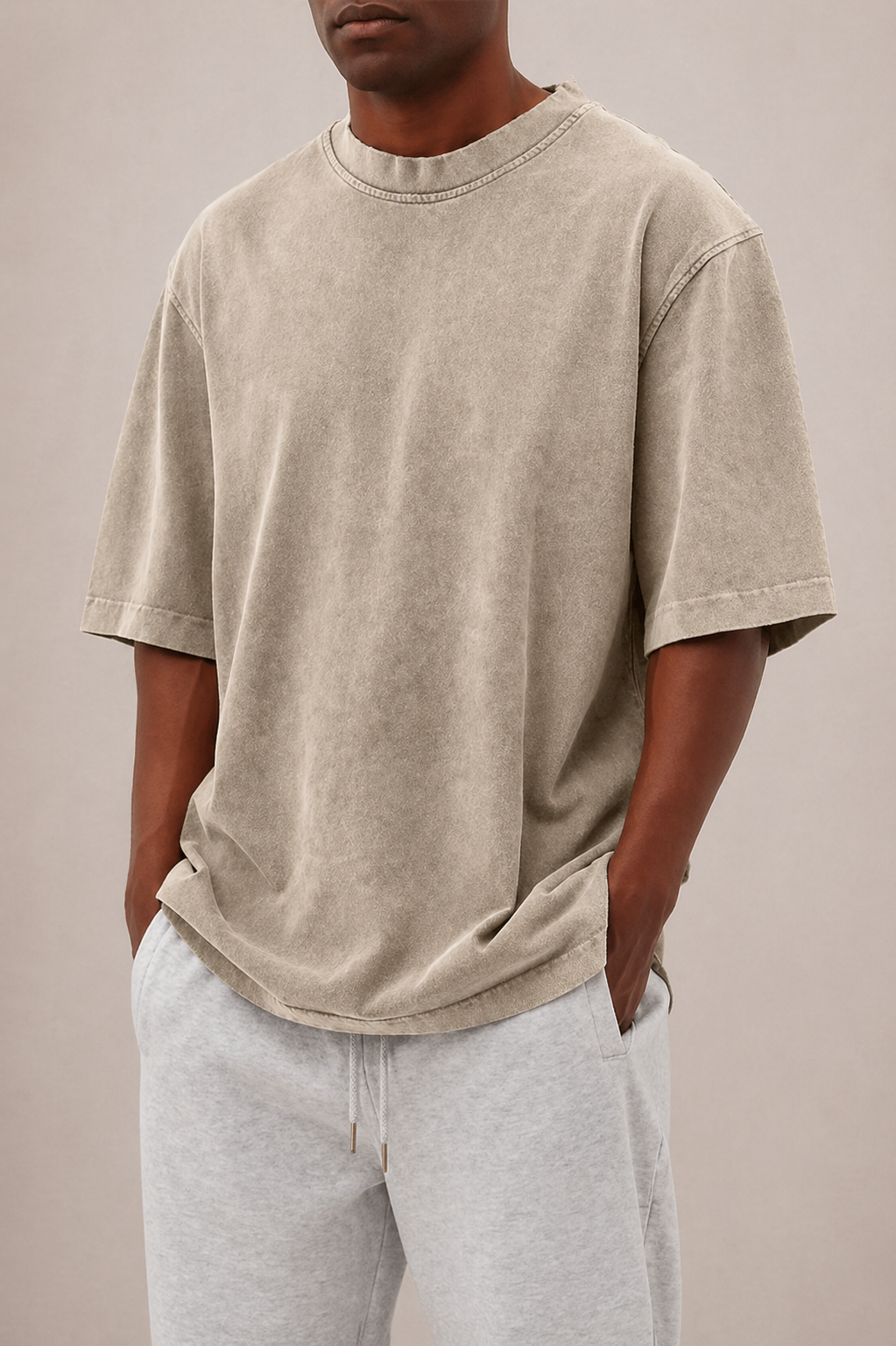 Men's Oversized Cotton T-Shirt with Relaxed Fit
