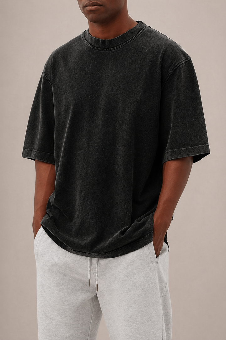 Men's Oversized Cotton T-Shirt with Relaxed Fit