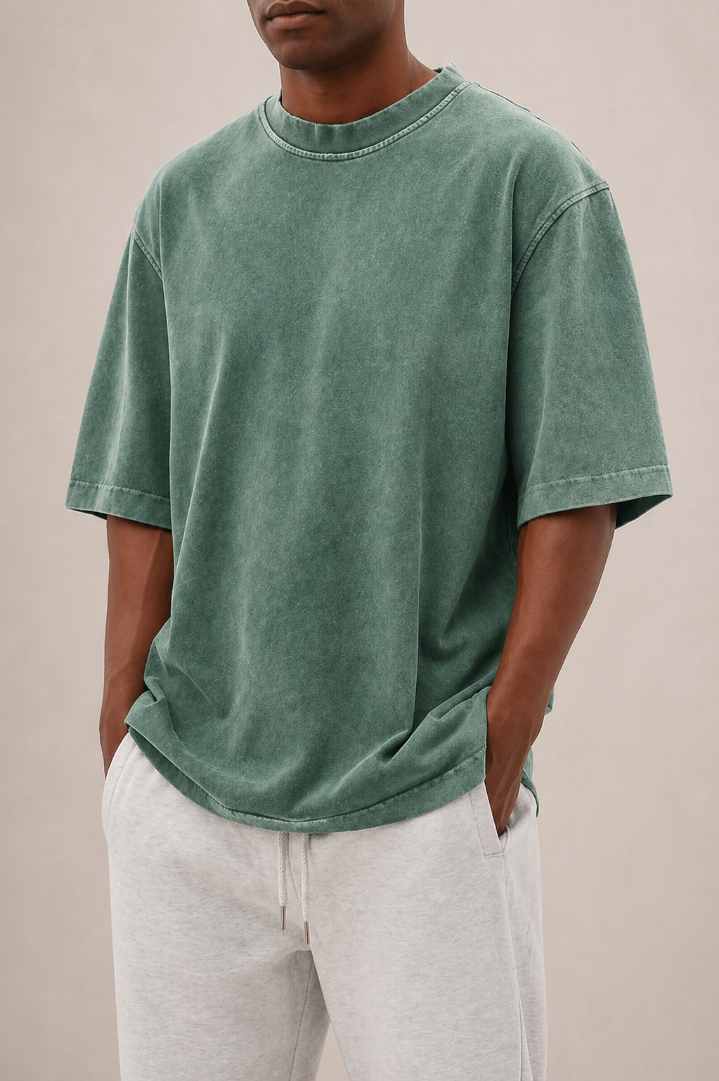 Men's Oversized Cotton T-Shirt with Relaxed Fit