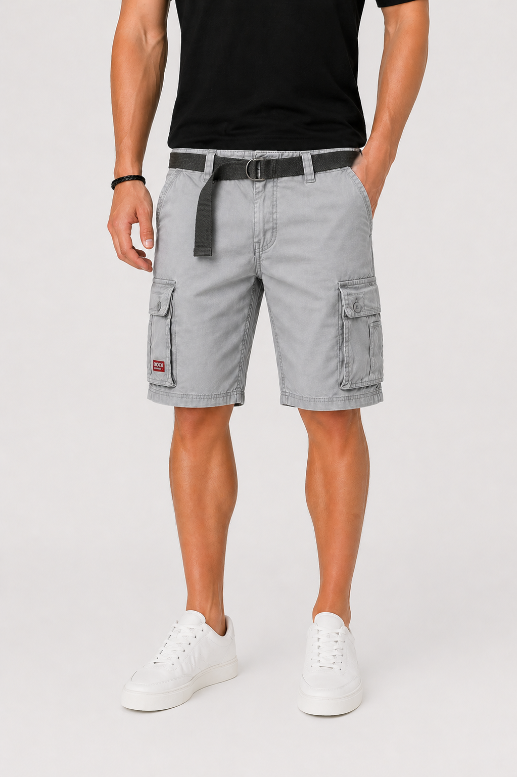 Men's Cargo Shorts with Multiple Pockets and Regular Fit