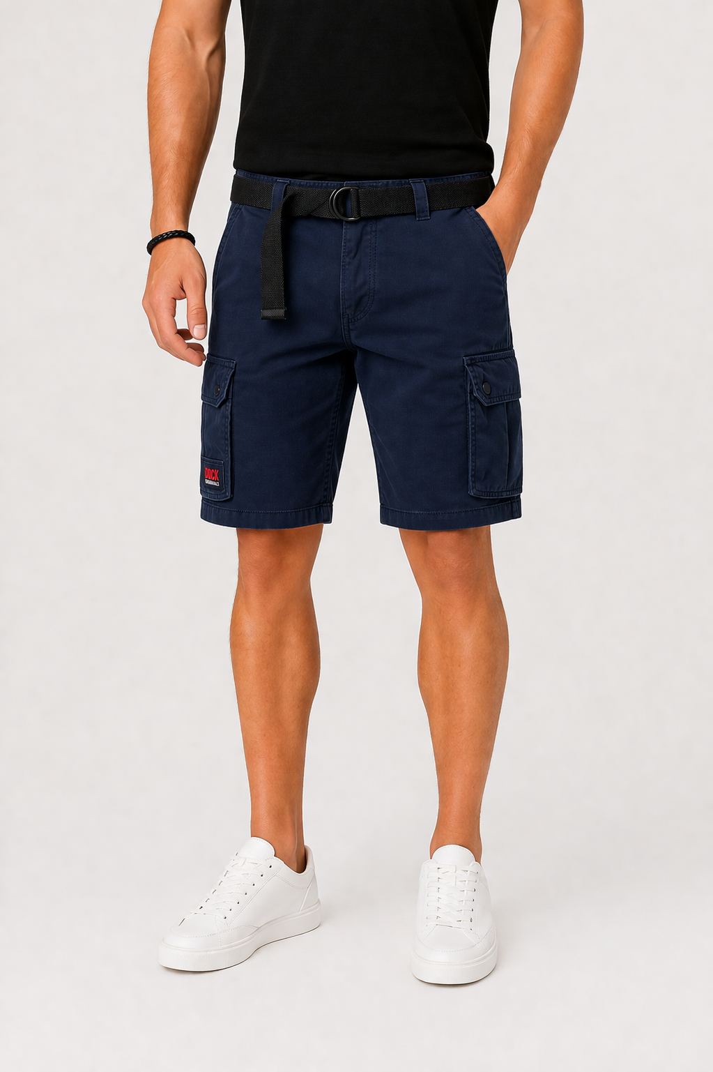 Men's Cargo Shorts with Multiple Pockets and Regular Fit