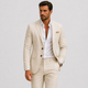 Men's Slim-Fit Linen Suit for Summer