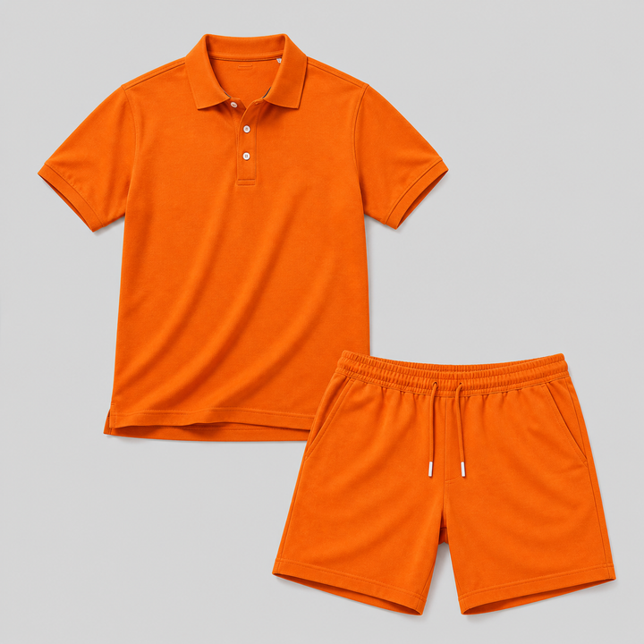 Men's Summer Sports Set in Polo and Shorts