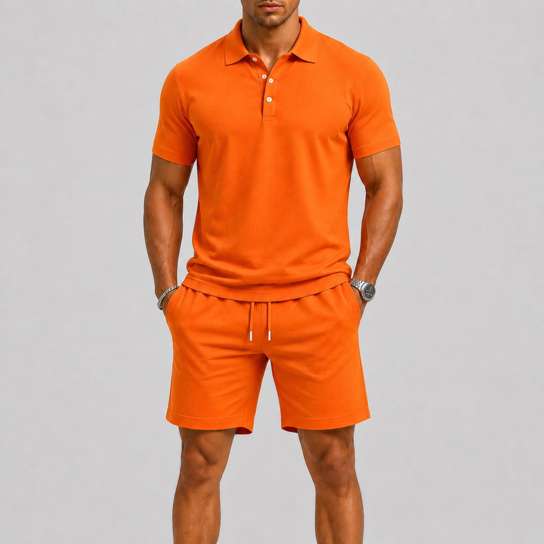 Men's Summer Sports Set in Polo and Shorts