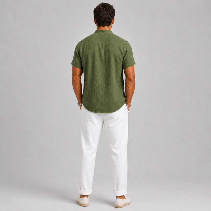 Men's Linen Shirt and Trouser Set