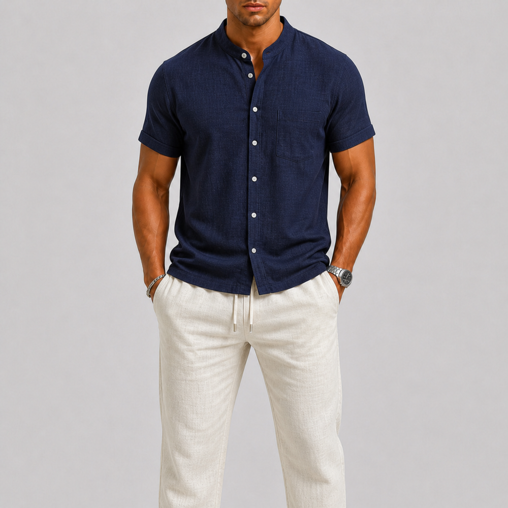 Men's Linen Shirt and Trouser Set