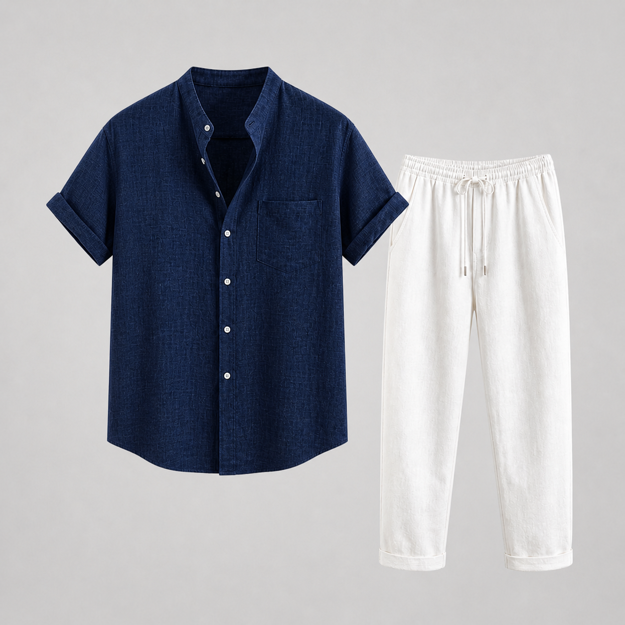 Men's Linen Shirt and Trouser Set