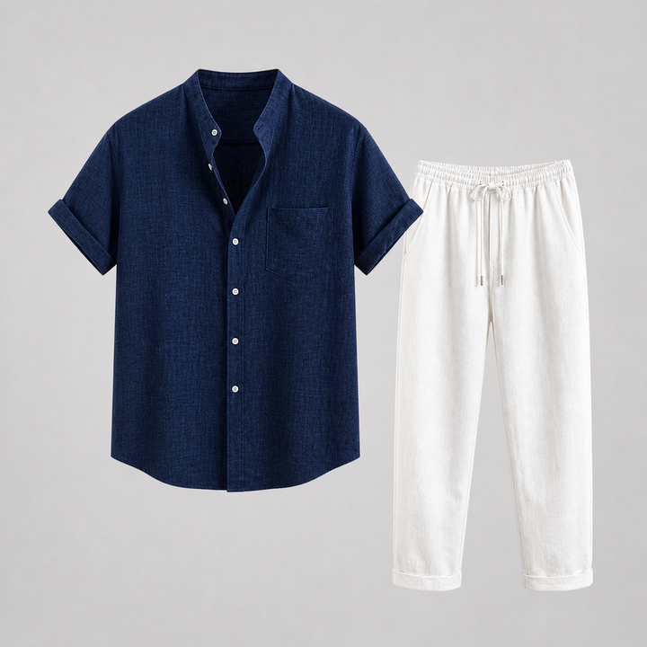 Men's Linen Shirt and Trouser Set