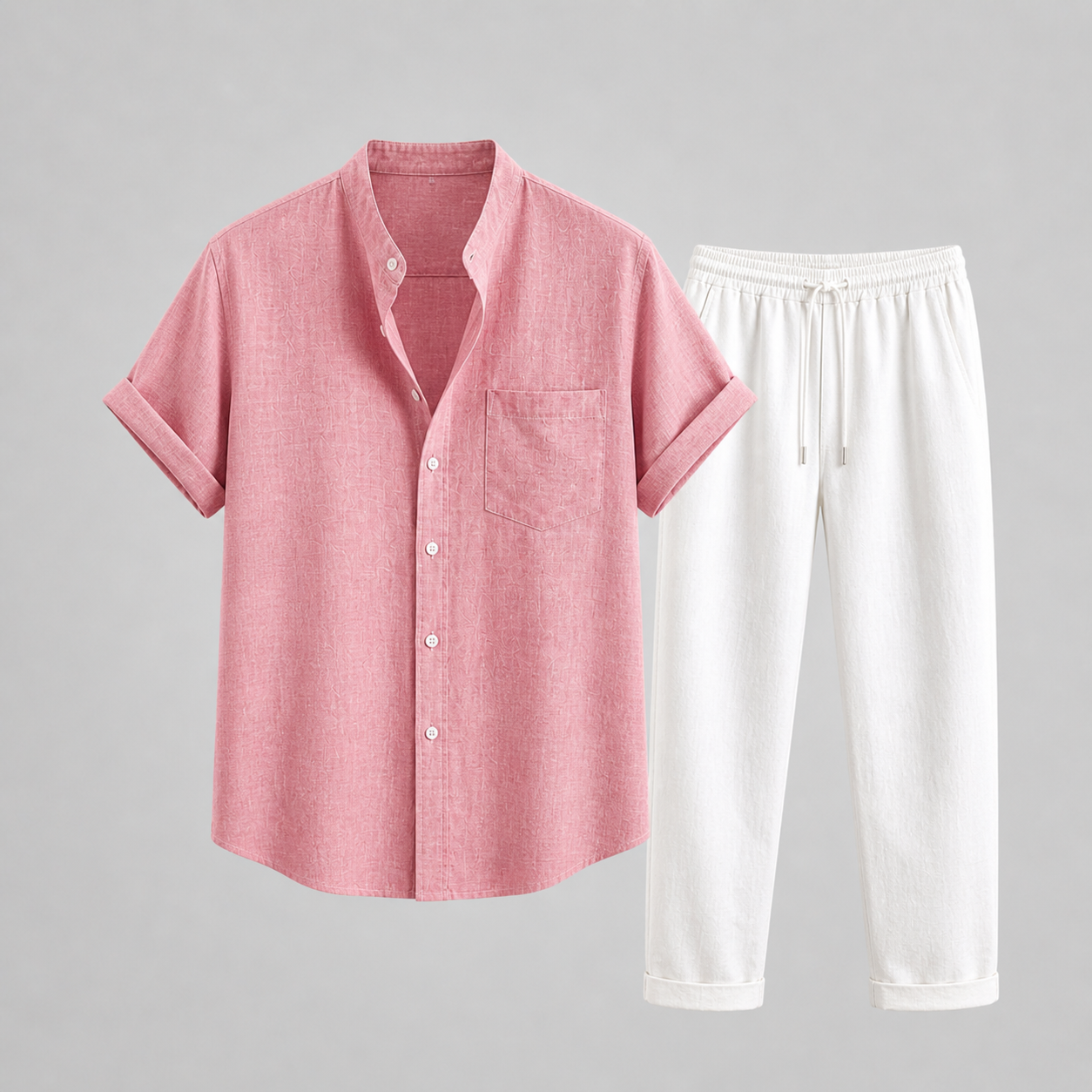 Men's Linen Shirt and Trouser Set