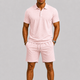 Men's Jacquard Shirt and Shorts Summer Set