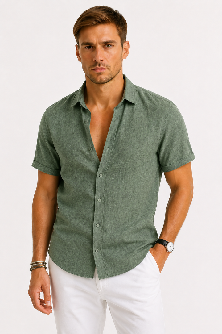 Men's Linen Shirt with Relaxed Summer Cut