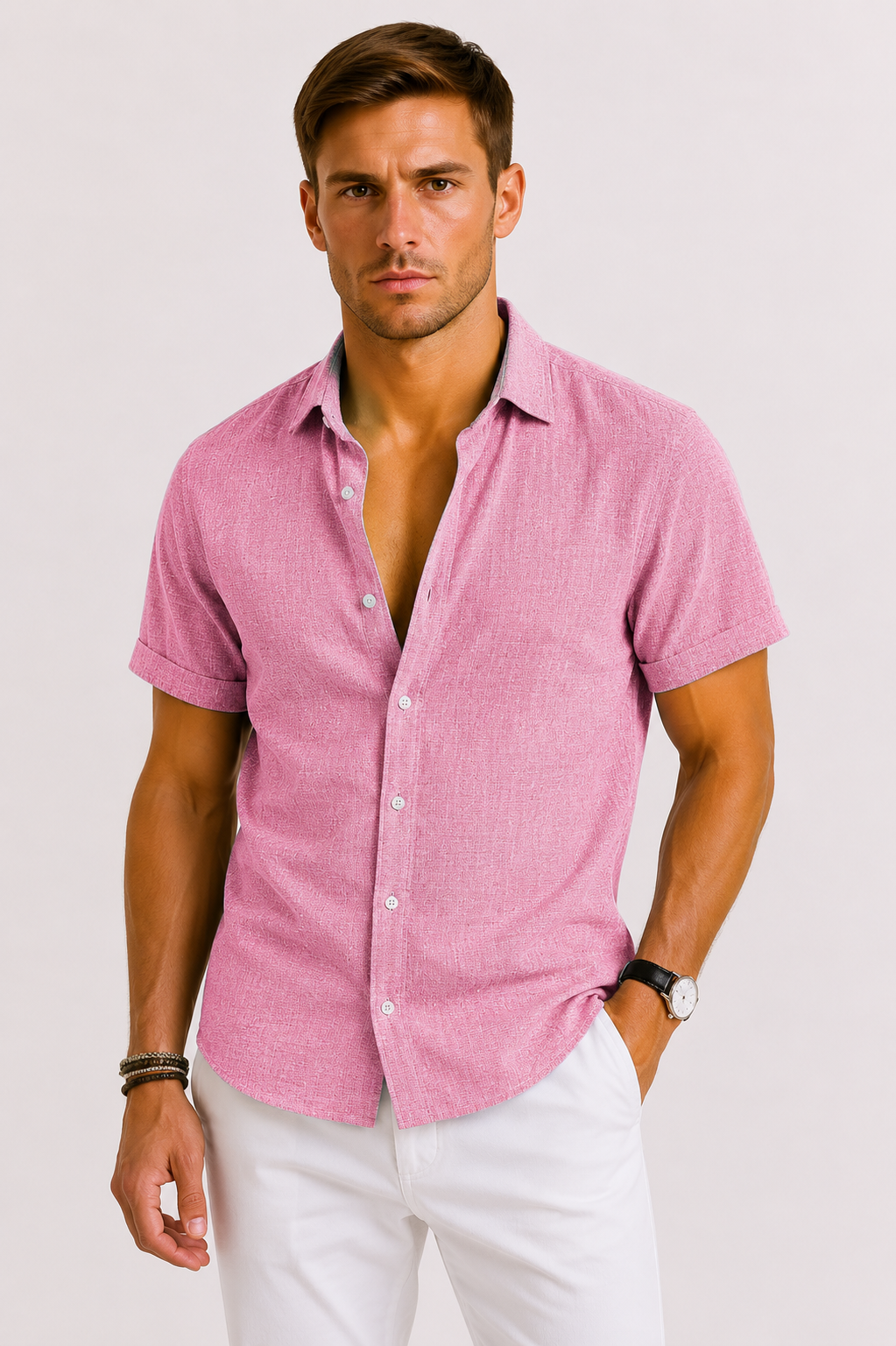 Men's Linen Shirt with Relaxed Summer Cut