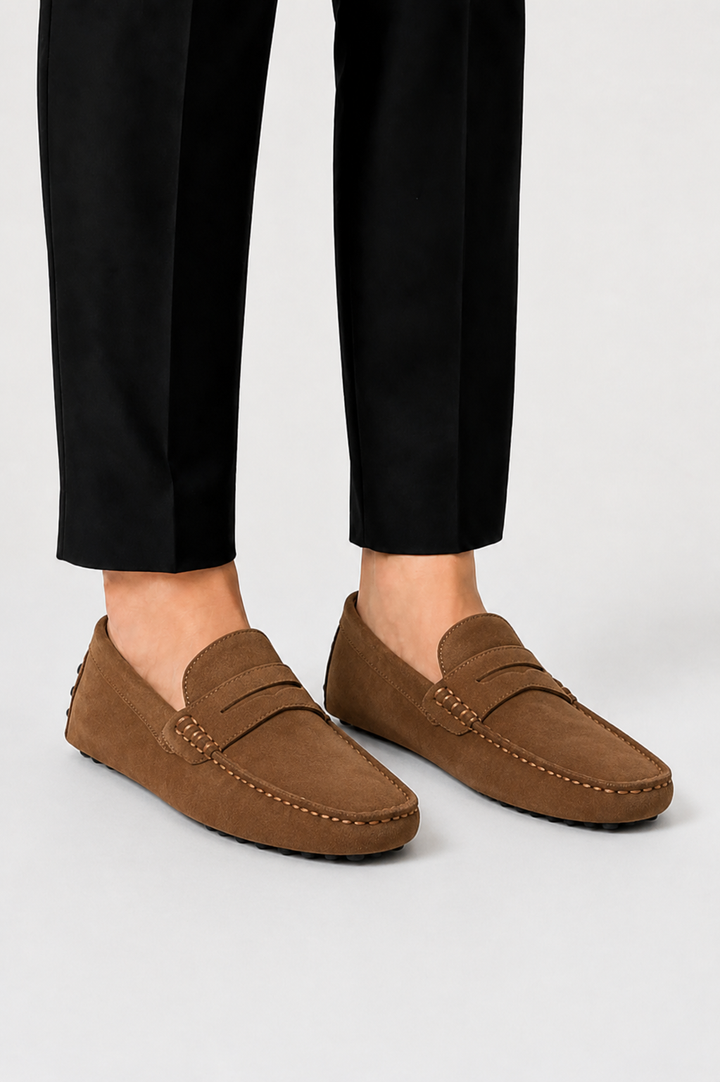 Men's Italian-Style Suede Loafers