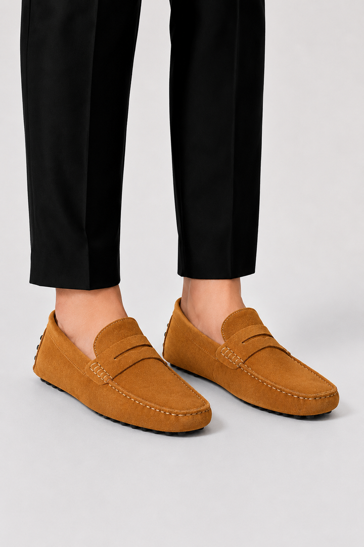 Men's Italian-Style Suede Loafers