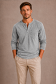 Men's Long-Sleeve Henley in Relaxed Fit