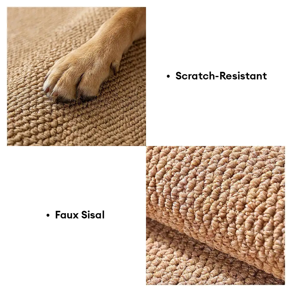 Classic Faux Sisal Thickened Cat Scratcher Mat Anti-Scratch Non-Slip Rug 4