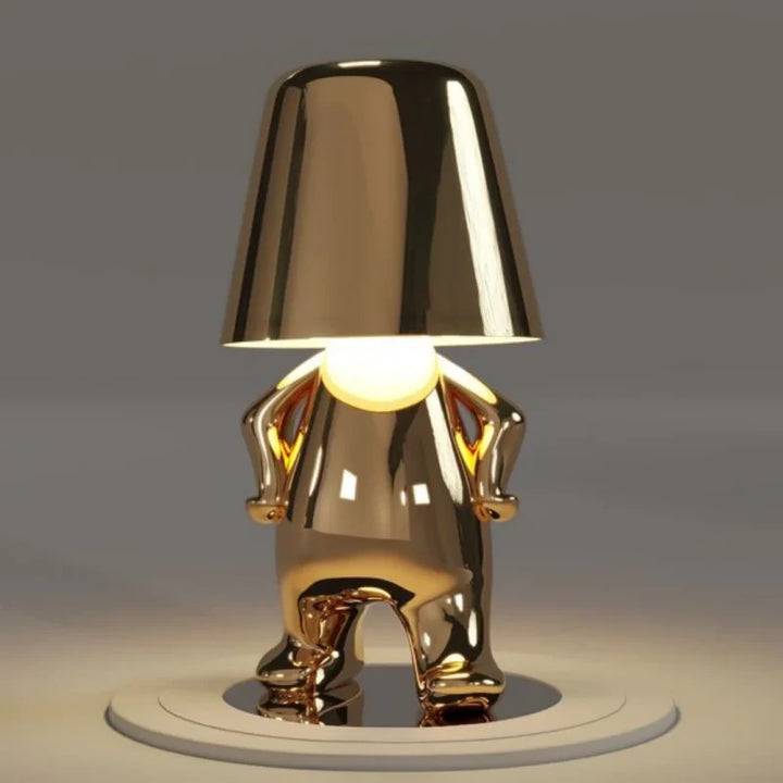 Poseable Figure Desk Lamp | Character Light in Gold or Silver