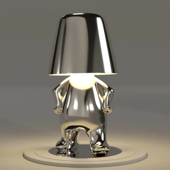 Poseable Figure Desk Lamp | Character Light in Gold or Silver