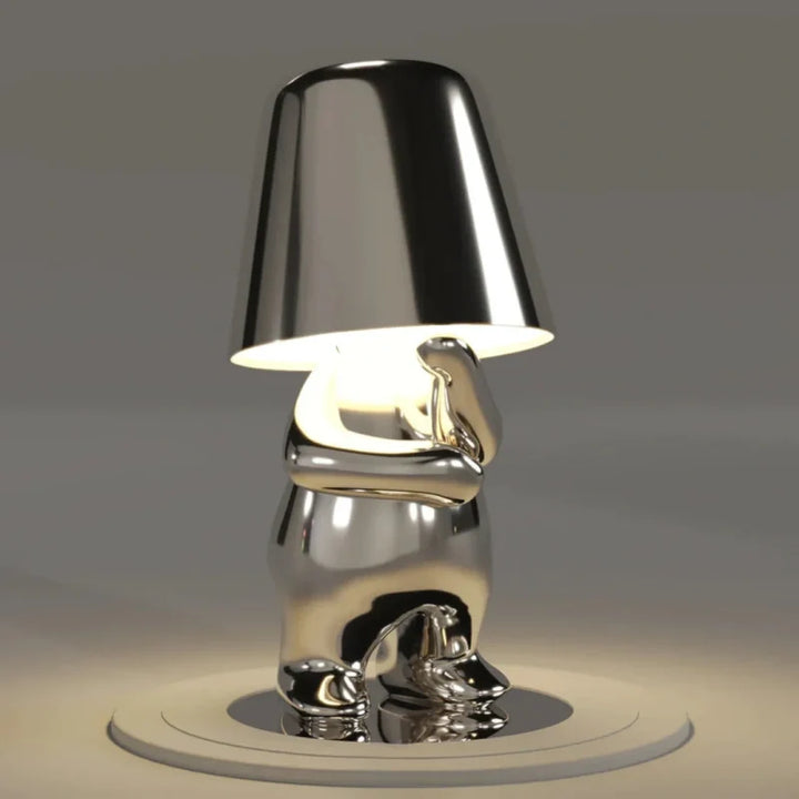 Poseable Figure Desk Lamp | Character Light in Gold or Silver