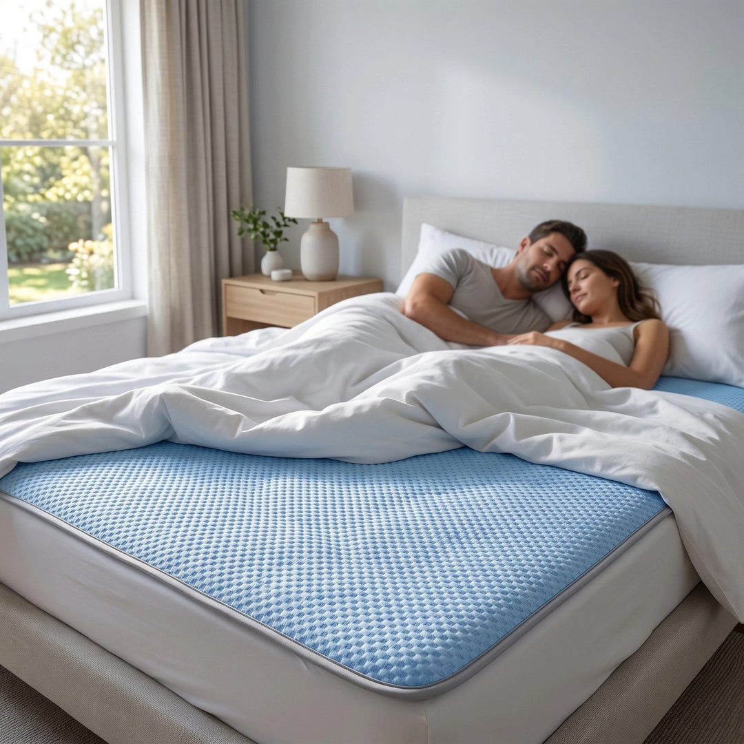 Cooling Ice Silk Mattress Pad - Breathable Washable Summer Bed Mat 5