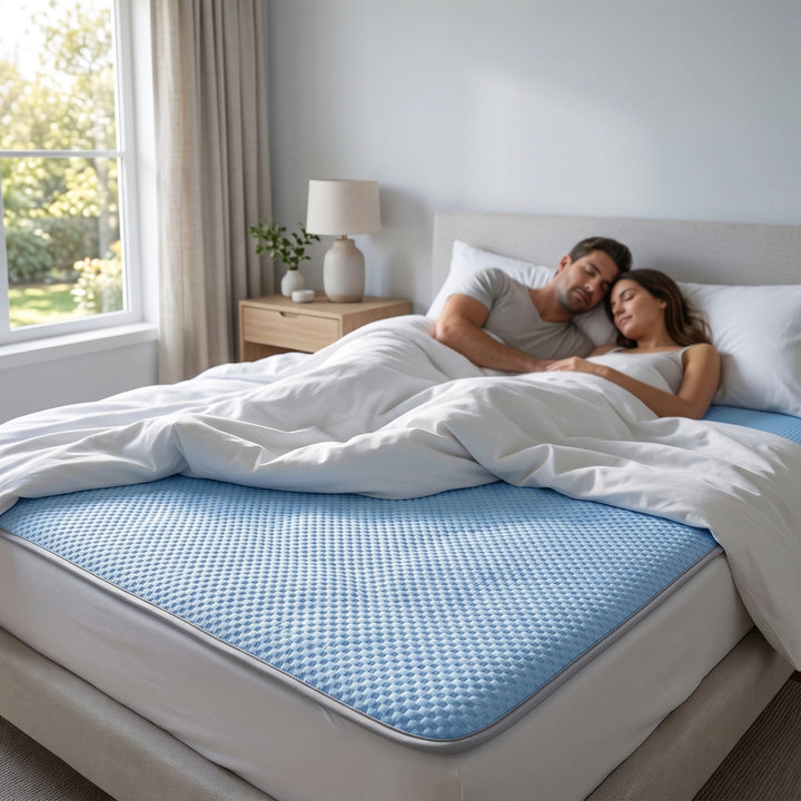 Cooling Ice Silk Mattress Pad - Breathable Washable Summer Bed Mat 5