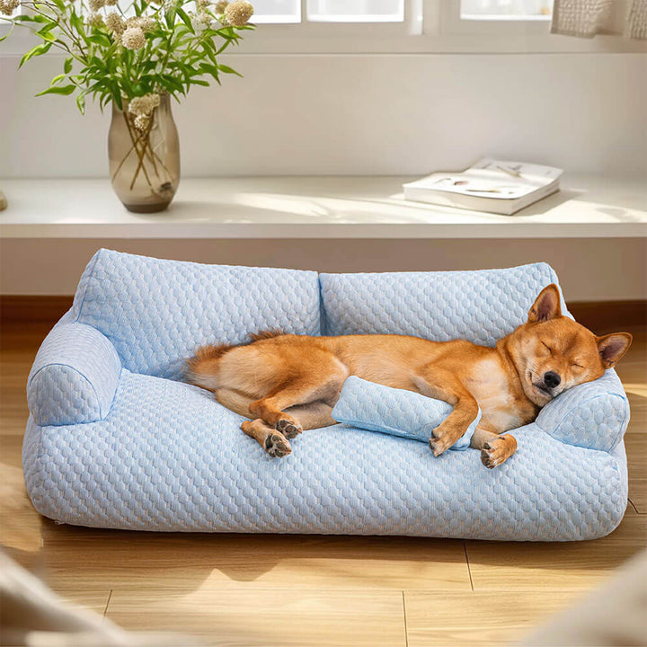 Cooling Pet Bed | Ice Silk Dog Bed with Plush Padding | Breathable Design for Ultimate Comfort 1