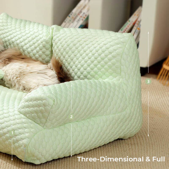 Cooling Pet Bed | Ice Silk Dog Bed with Plush Padding | Breathable Design for Ultimate Comfort 7