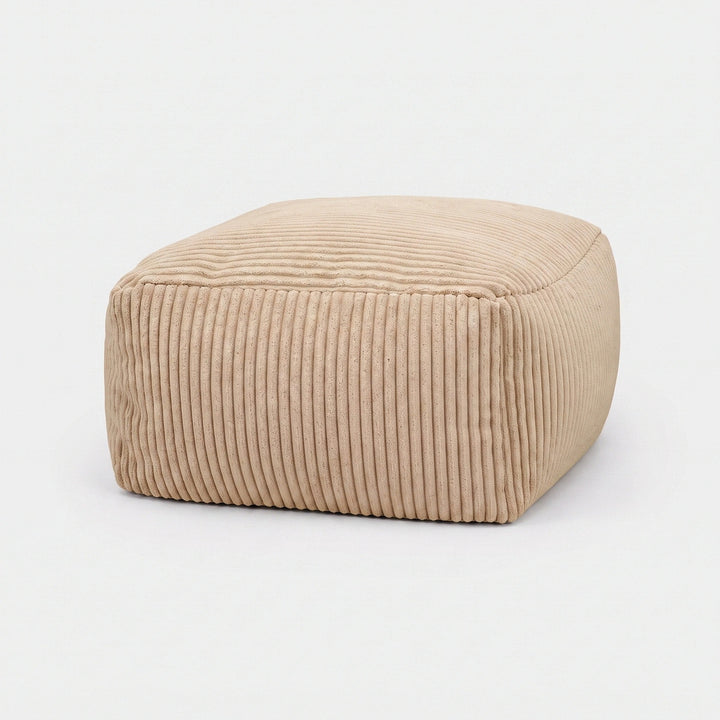 Corduroy Bean Bag Chair Cover - Soft Floor Lounger Cover Without Filling 6