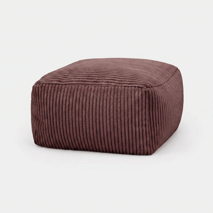 Corduroy Bean Bag Chair Cover - Soft Floor Lounger Cover Without Filling 9