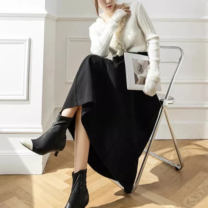 Women's Elegant A-Line Winter Skirt