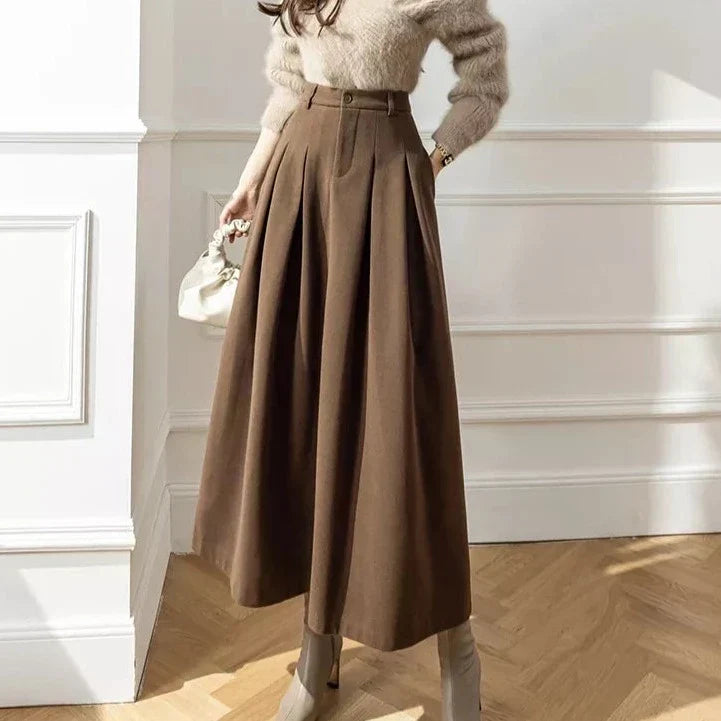 Women's Elegant A-Line Winter Skirt