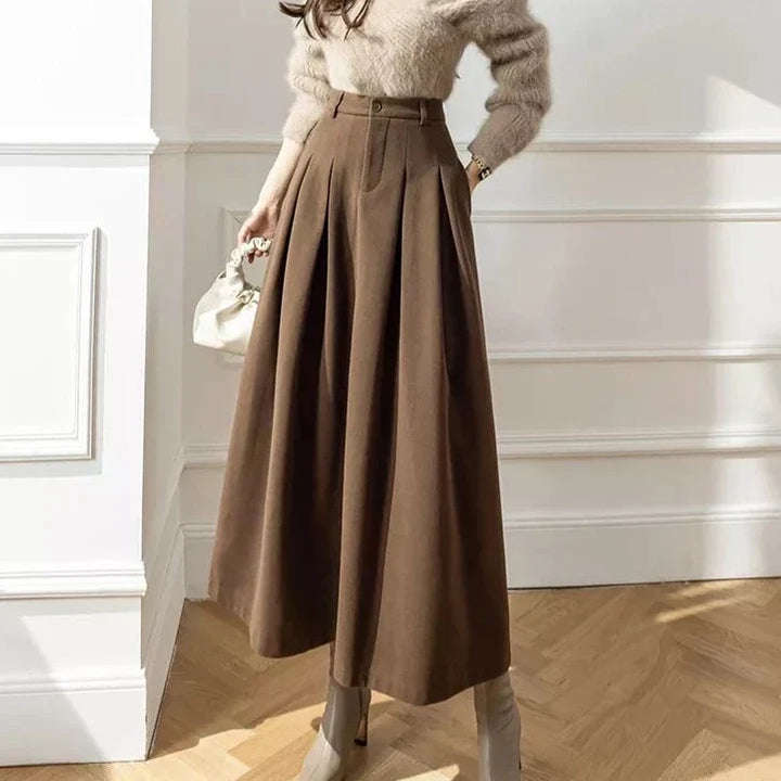 Women's Elegant A-Line Winter Skirt