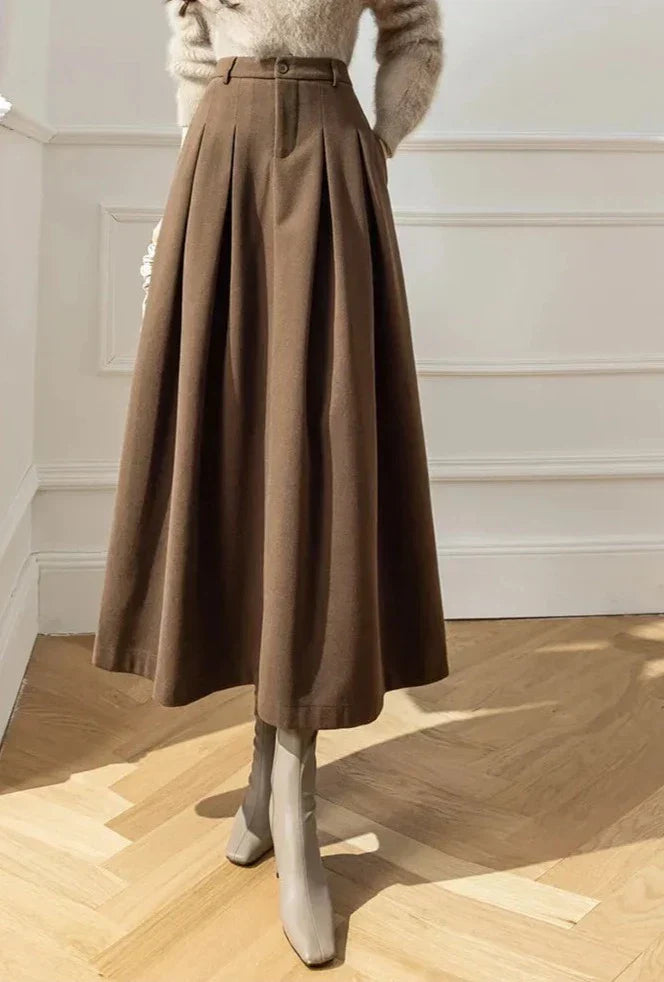 Women's Elegant A-Line Winter Skirt