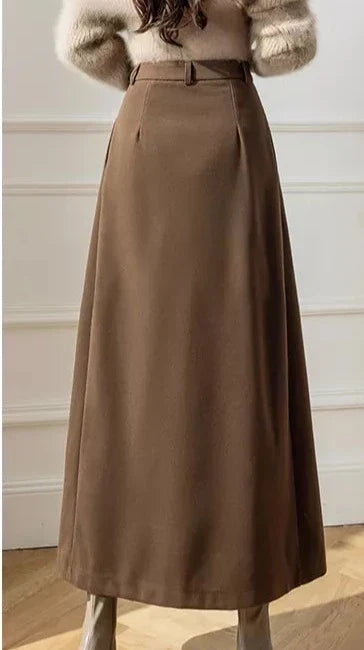 Women's Elegant A-Line Winter Skirt