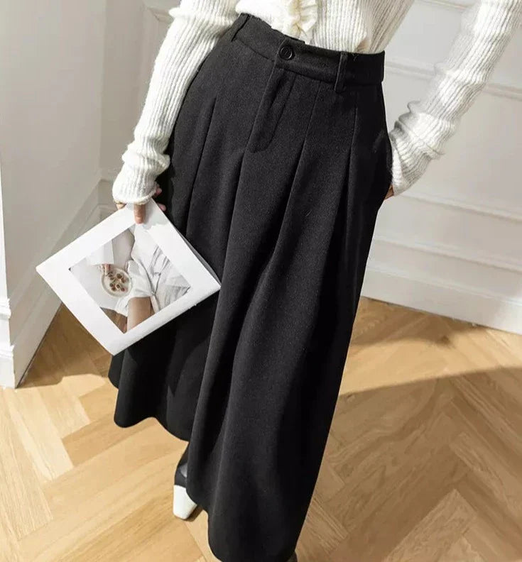 Women's Elegant A-Line Winter Skirt